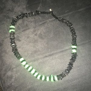 Green and Black shell necklace